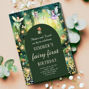 Fairy First Flutter en Twirl Girl's Verjaardag Kaart