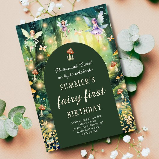 Fairy First Flutter en Twirl Girl's Verjaardag Kaart