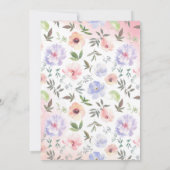 Fairy First garden birthday Party Invitation Kaart (Achterkant)