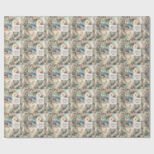 Fairy First Girl's 1e verjaardag Cadeaupapier (Vlak)