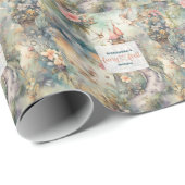 Fairy First Girl's 1e verjaardag Cadeaupapier (Rol Hoek)