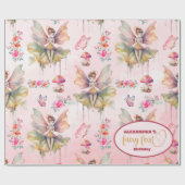 Fairy First Girl's 1e verjaardag Cadeaupapier (Vlak)