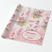 Fairy First Girl's 1e verjaardag Cadeaupapier (Uitgerold)