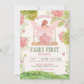 Fairy First Girl's 1e verjaardag Kaart (Voorkant)