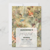 Fairy First Girl's 1e verjaardag Kaart (Voorkant)