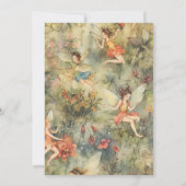 Fairy First Girl's 1e verjaardag Kaart (Achterkant)