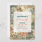 Fairy First Girl's 1e verjaardag Kaart (Voorkant)