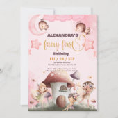 Fairy First Girl's 1e verjaardag Kaart (Voorkant)