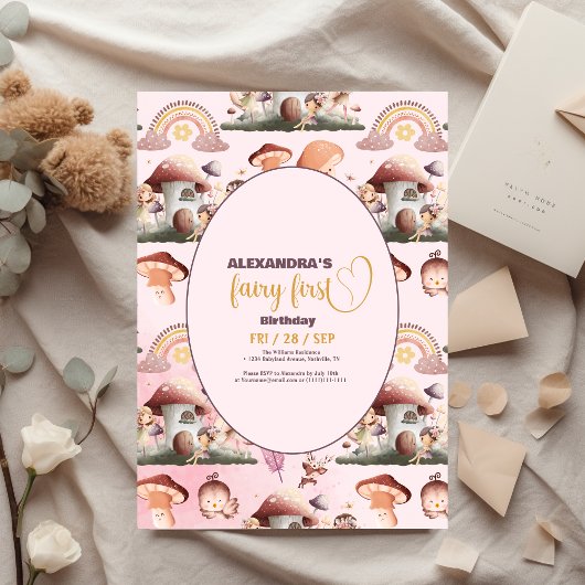 Fairy First Girl's 1e verjaardag Kaart