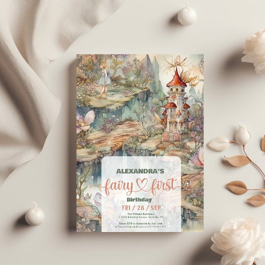 Fairy First Girl's 1e verjaardag Kaart