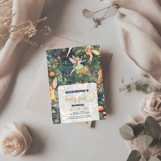 Fairy First Girl's 1e verjaardag Kaart