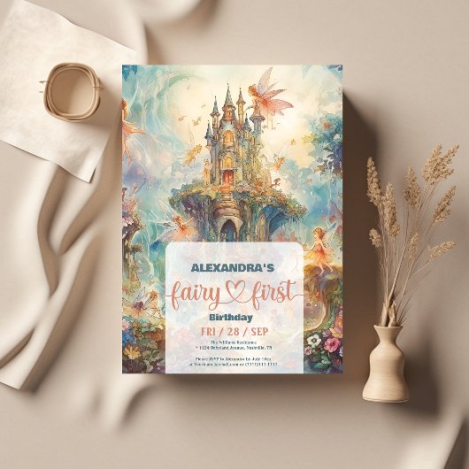 Fairy First Girl's 1e verjaardag Kaart