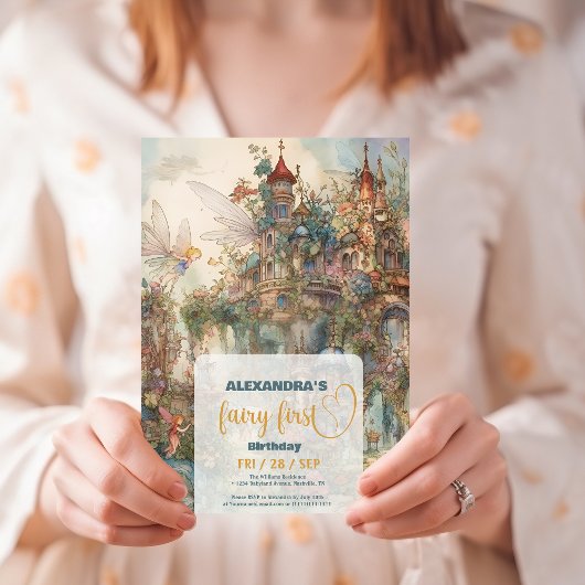 Fairy First Girl's 1e verjaardag Kaart