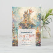 Fairy First Girl's 1e verjaardag Kaart (Staand voorkant)