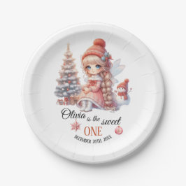 Fairy First Girl's 1e verjaardag Papieren Bordje