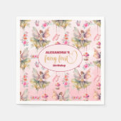 Fairy First Girl's 1e verjaardag Servet (Voorkant)
