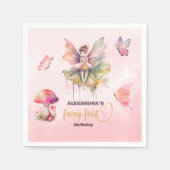 Fairy First Girl's 1e verjaardag Servet (Voorkant)