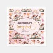 Fairy First Girl's 1e verjaardag Servet (Voorkant)