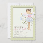 Fairy First Girl's 1e verjaardagsfeestje gepersona Kaart (Voorkant)