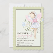 Fairy First Girl's 1e verjaardagsfeestje gepersona Kaart (Voorkant)
