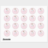 Fairy First Girl's 1e verjaardagsfeestje gepersona Ronde Sticker (Vel)