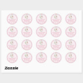 Fairy First Girl's 1e verjaardagsfeestje gepersona Ronde Sticker (Vel)