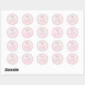 Fairy First Girl's 1e verjaardagsfeestje gepersona Ronde Sticker (Vel)