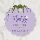 Fairy First Girl's 1st Birthday Enchanted forest Bedankjes Labels (Achterkant)