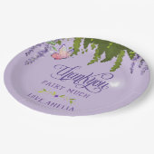 Fairy First Girl's 1st Birthday Enchanted forest Papieren Bordje (Gekanteld)