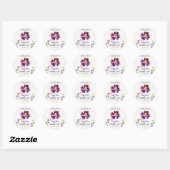 Fairy First Girl's 1st Birthday Enchanted forest Ronde Sticker (Vel)