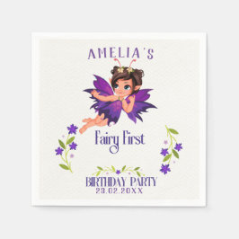 Fairy First Girl's 1st Birthday Enchanted forest Servet