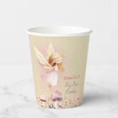 Fairy First Girl's 1st Birthday Party Papieren Bekers (Achterkant)