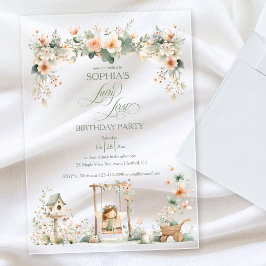 Fairy First Girl's Birthday Party Custom Acryl Uitnodigingen