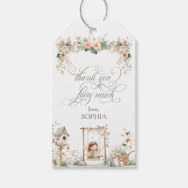 Fairy First Girl's Birthday Party Gift Tag Cadeaulabel