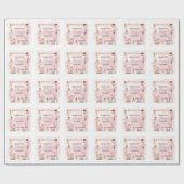 Fairy First Mushroom House Pink Birthday Cadeaupapier (Vlak)