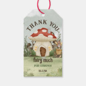 Fairy First Mushroom Woodland Bedankt Cadeaulabel (Achterkant)