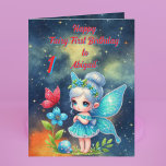Fairy First Photo KIds BIrthday Wenskaart Kaart<br><div class="desc">Strooi wat glinstering op haar grote dag met onze Fairy First Birthday Photo Wenskaart! Met een magisch sprookjesontwerp, zachte pastelkleuren en ruimte voor de liefste foto van je kleine pixie, is deze kaart perfect voor het vieren van een betoverend jaar. Een fladderen van schattigheid voor het sprookjesachtige begin van je...</div>