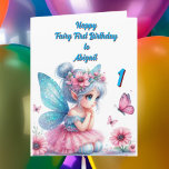 Fairy First Photo KIds BIrthday Wenskaart Kaart<br><div class="desc">Strooi wat glinstering op haar grote dag met onze Fairy First Birthday Photo Wenskaart! Met een magisch sprookjesontwerp, zachte pastelkleuren en ruimte voor de liefste foto van je kleine pixie, is deze kaart perfect voor het vieren van een betoverend jaar. Een fladderen van schattigheid voor het sprookjesachtige begin van je...</div>