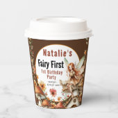 Fairy First Theme Girl's 1st Birthday Party Papieren Bekers (Voorkant)