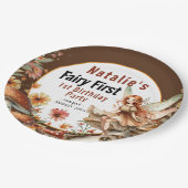 Fairy First Theme Girl's 1st Birthday Party Papieren Bordje (Gekanteld)