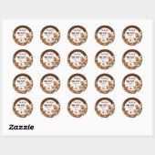 Fairy First Theme Girl's 1st Birthday Party Ronde Sticker (Vel)