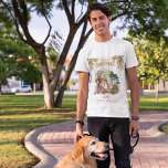 Fairy First Woodland Dieren Paddenstoel Verjaardag T-shirt<br><div class="desc">Een lieve kleine bosfee staat buiten haar paddenstoelenhuis tussen de paddenstoelen,  het bos en de bosdieren als groen koopt draperen sierlijk aan beide zijden van haar in dit "Fairy First" meisje's 1st Birthday Party composiet ontwerp van Holiday Hearts Design.</div>