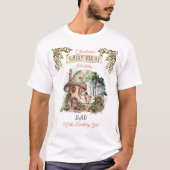 Fairy First Woodland Dieren Paddenstoel Verjaardag T-shirt (Voorkant)
