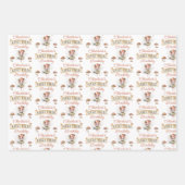 Fairy First Woodland Dieren Paddestoel 1e verjaard Inpakpapier Vel (Voorkant)