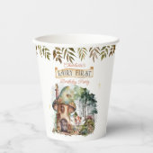 Fairy First Woodland Dieren Paddestoel 1e verjaard Papieren Bekers (Voorkant)