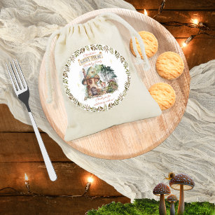 Fairy First Woodland Dieren Paddestoel 1e verjaard Ronde Sticker