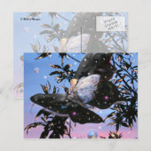 Fairy Flight. Briefkaart (Voorkant / Achterkant)