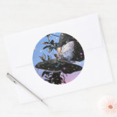 Fairy Flight. Ronde Sticker (Envelop)