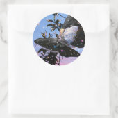 Fairy Flight. Ronde Sticker (Tas)