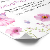 Fairy Floral Butterfly Birthday Party Time Capsule Poster (Hoek)